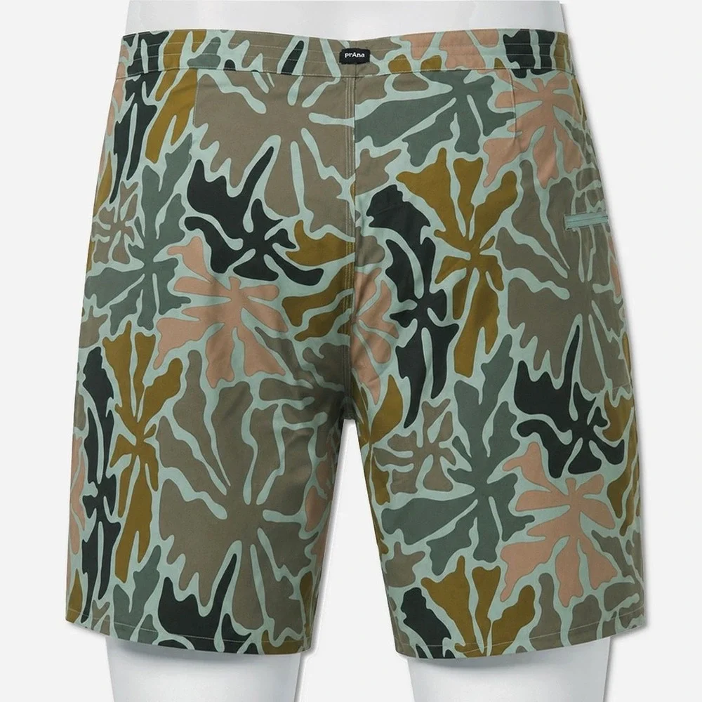 Prana Fenton Board Shorts - NWT Mens 40 Saltwater Boogie Bloom - #49811-M3